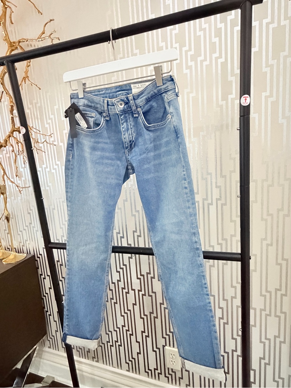 rag & bone Light Blue  women’s boyfriend  Jeans color-quartz